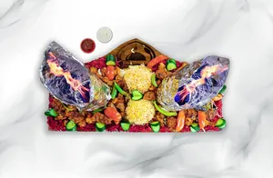 Al Arab Mandi Special Kebab Wooden Platter (4 Persons)