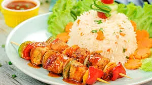 چکن شیشلیک با برنج