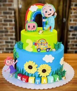 Cocomelon Rainbow Party Cake | کیک رنگین‌کمانی کوکوملون